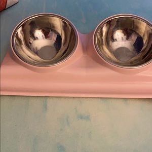 Double slanted Dog bowl